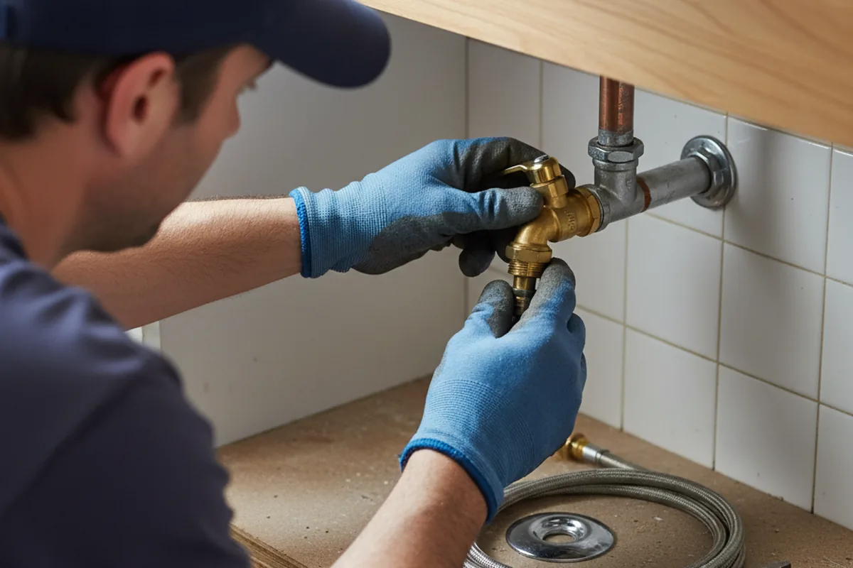 Shutoff valve and fitting work during Emergency Plumbing in Douglas
